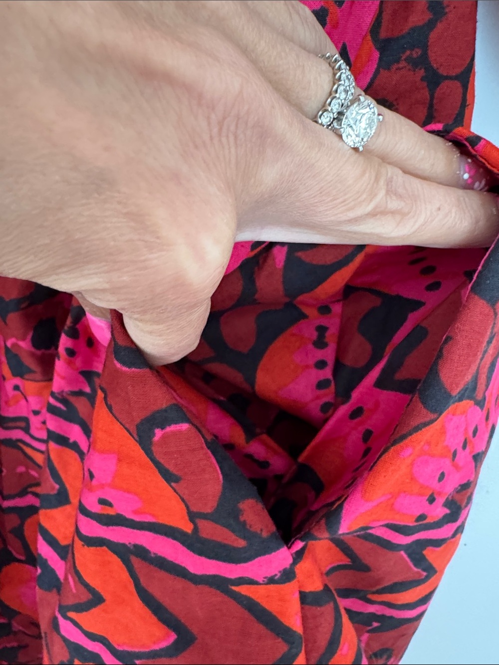 House of Harlow 1960 Pink and Black Floral Print Peasant Dress - Picture 5 of 7
